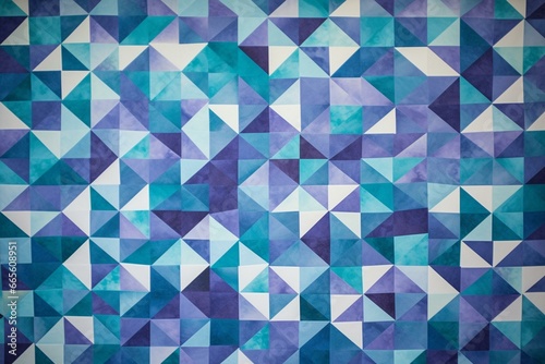 A pattern of interconnected triangles in shades of blue and purple. Generative AI