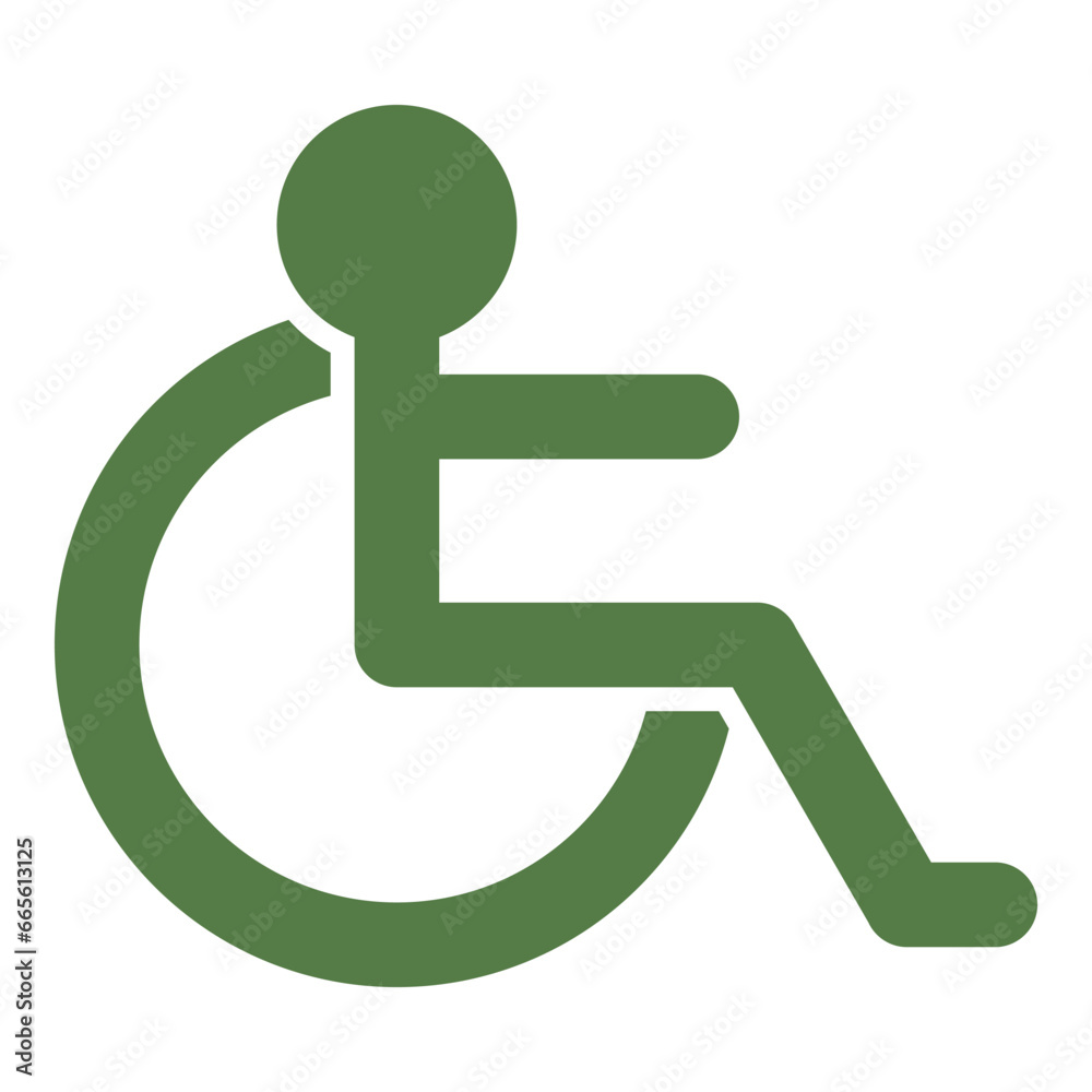 wheelchair icon, vector isolated on white background. simple and modern flat style design. wheelchair icon, vector isolated on white background. simple and modern flat style design.