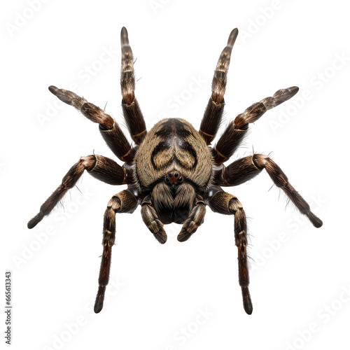 close up of a spider isolated on a transparent background PNG, Generative Ai