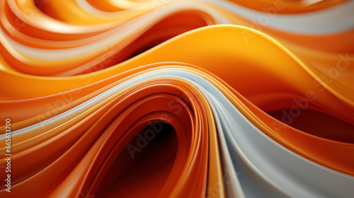 Radiant Ripples: Concentric Highly Detailed Orange Abstract. Generative AI