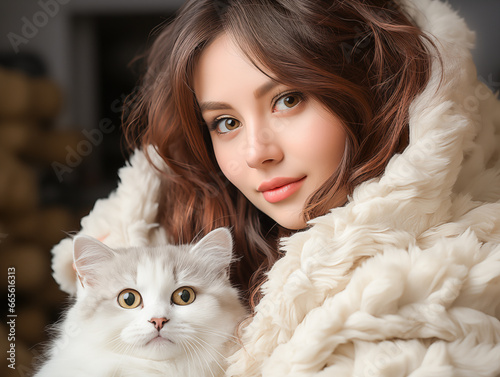 ツンデレ女子と白い仔猫、猫好きの甘い瞬間