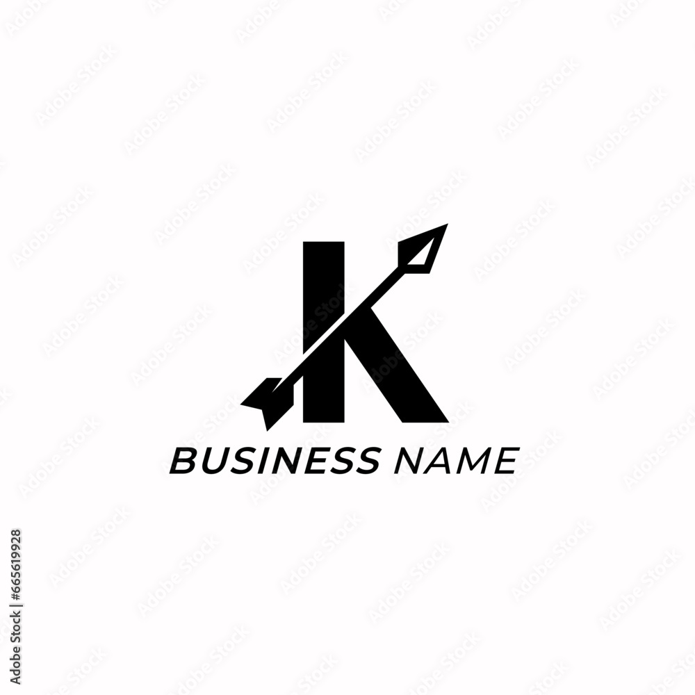 logo design combine letter K and archer arrow logo design combine letter K and archer arrow