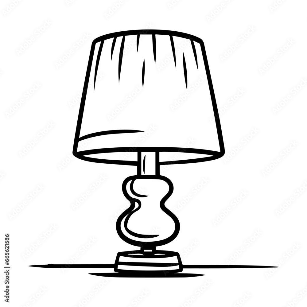 Furniture chandelier, floor and table lamp in flat cartoon style. A set of lamps on a white background. Chandeliers, illuminator, flashlight - elements of a modern interior. Vector illustration. , ai 