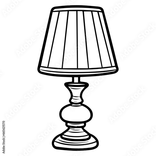 Furniture chandelier, floor and table lamp in flat cartoon style. A set of lamps on a white background. Chandeliers, illuminator, flashlight - elements of a modern interior. Vector illustration. , ai 