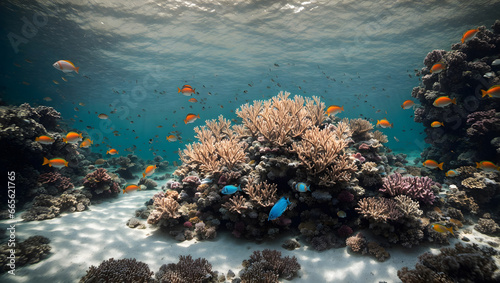Beautiful underwater coral reefs