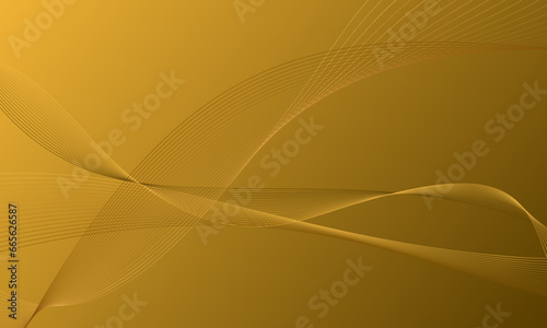 yellow gold wave curves abstract background