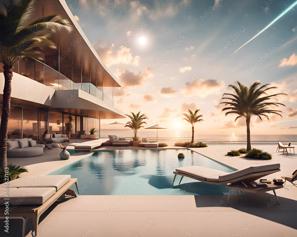 Fototapeta premium 未来のオフィス、明るいオフィス、働きたいオフィス