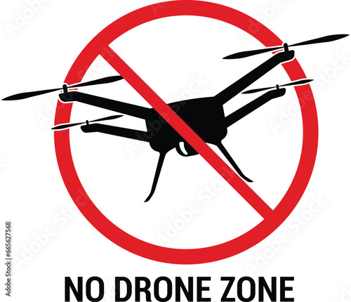 Safety sign no drone zone