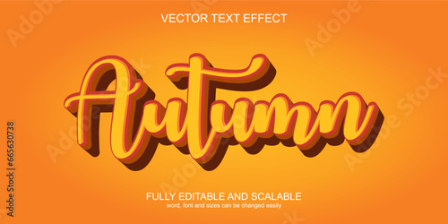 3d text effect autumn november vector