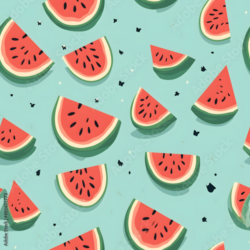 seamless watermelon pattern