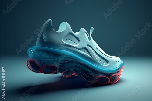 creative sportswear footwear concept. Generative AI