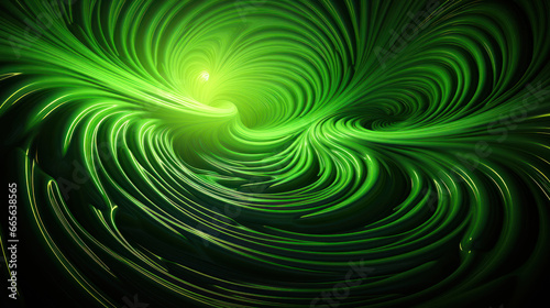 Green Ripples: Concentric Abstract Background. Generative AI