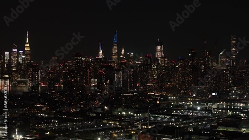 Wallpaper Mural Drone footage of the New York City skyline Torontodigital.ca