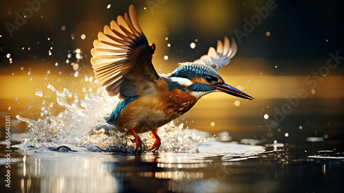 king fisher bird catch the fish,cinematic lighning © Tendofyan