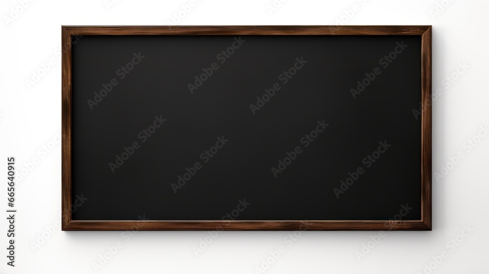 Chalkboard awaits its next lesson, paired with an eraser against a pristine white backdrop Chalkboard awaits its next lesson, paired with an eraser against a pristine white backdrop