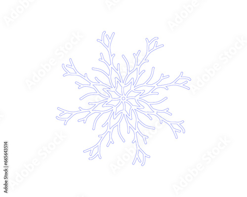 Snowflake template for coloring and cutting.