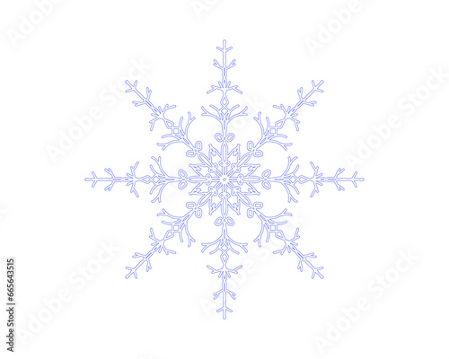 Snowflake coloring page for winter holidays. Christmas template in the form of a snowflake.