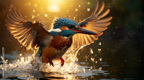 king fisher bird catch the fish,cinematic lighning