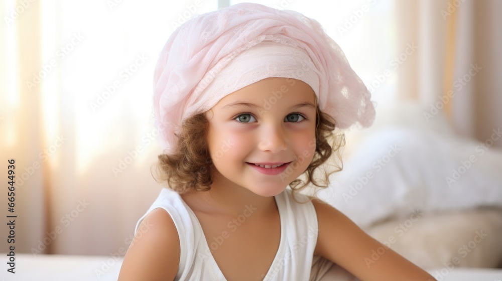 childhood and the concept of people - happy eight-year-old girl playing at home childhood and the concept of people - happy eight-year-old girl playing at home