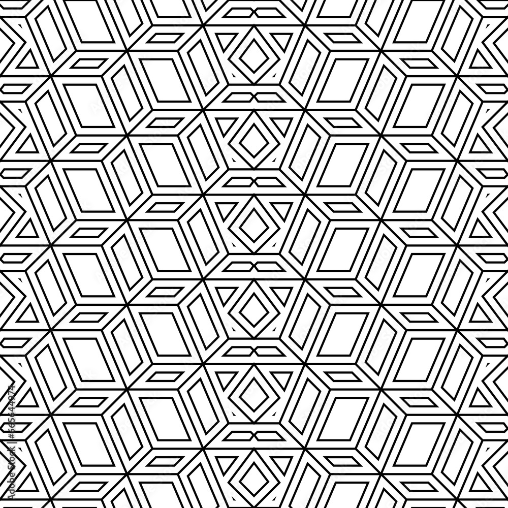 Seamless surface pattern with parallelograms, kites and trapezoids