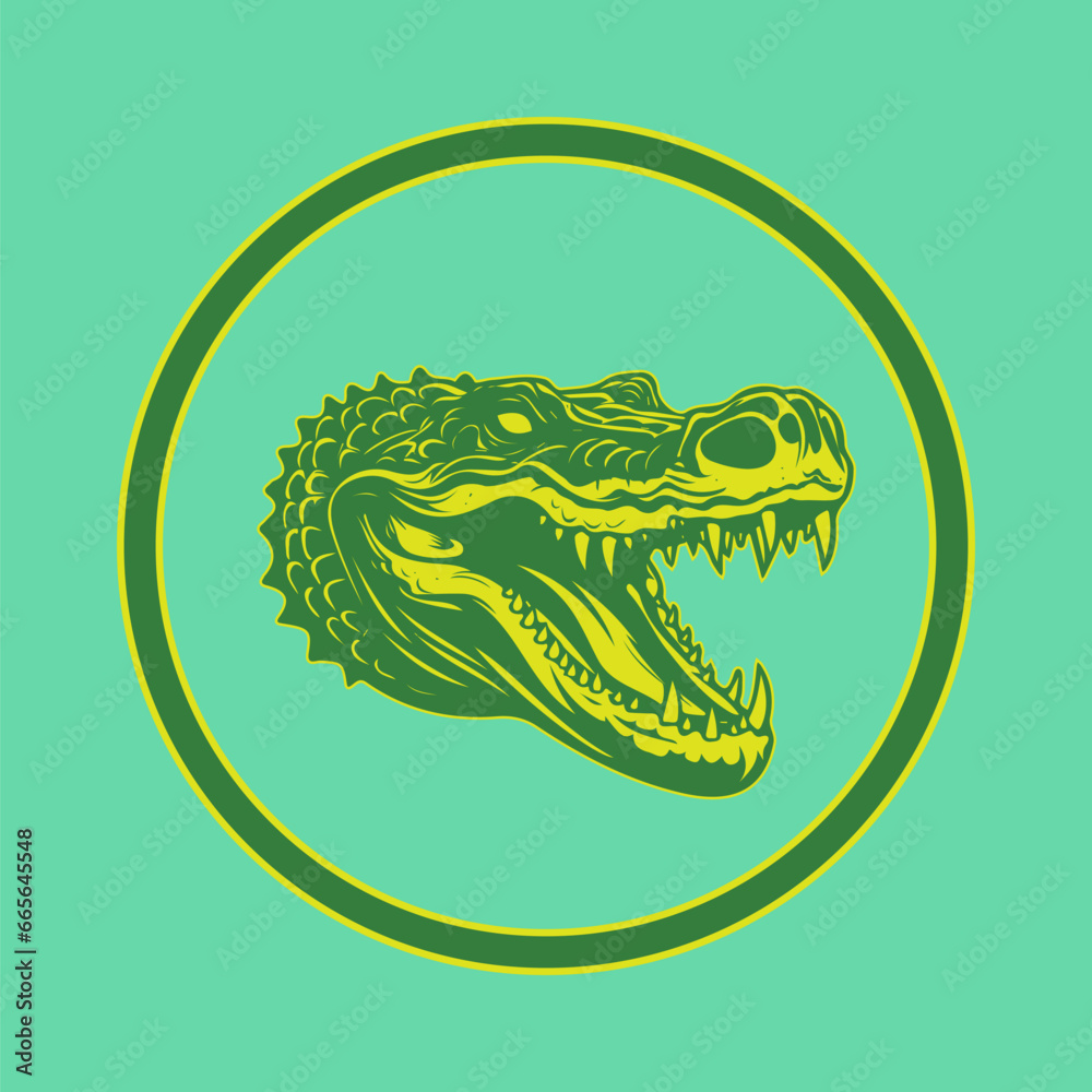 animal crocodile logo 3d rendering animal crocodile logo 3d rendering