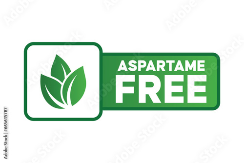 Aspartame free icon label aspartame artificial sweetener free vector stock illustration