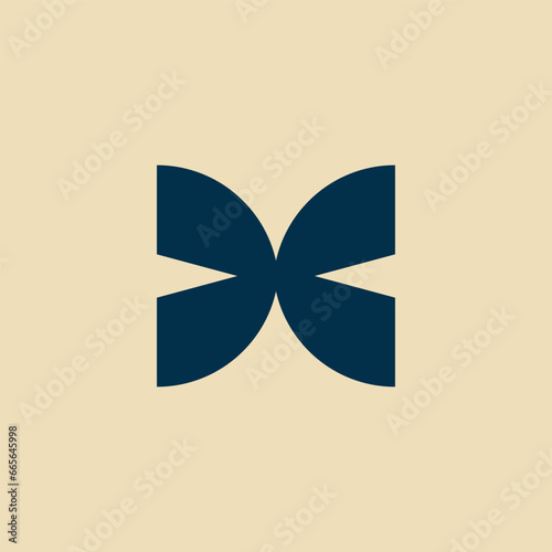 minimalist letter X logo