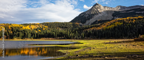 Lost Lake and East Beckwith Mountain on Kebler Pass, Colorado photo