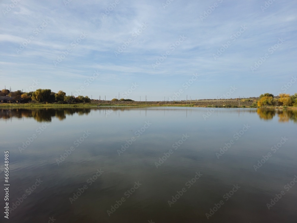 A river with writing on it