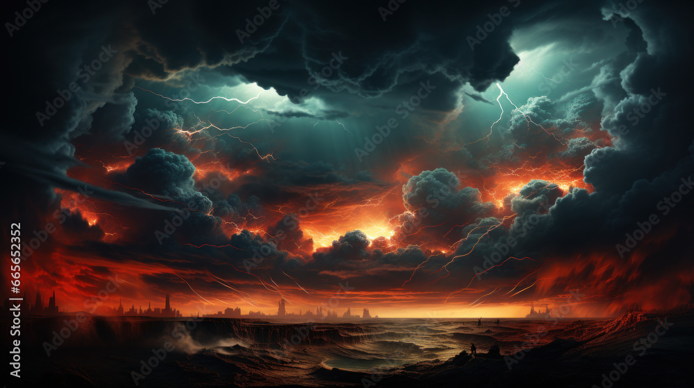 Electrifying Fury: Capturing the Thunderstorm. Generative AI Electrifying Fury: Capturing the Thunderstorm. Generative AI