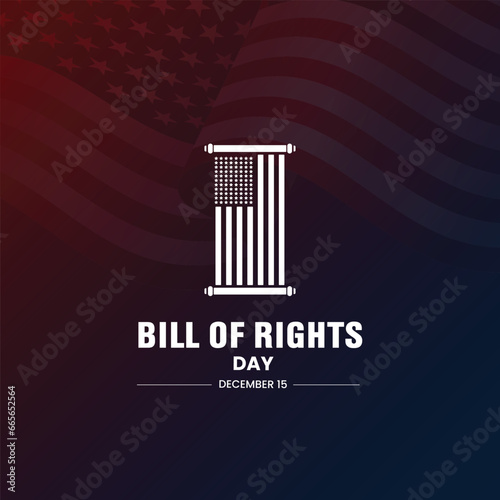 Bill of Rights Day. American Bill of Rights Day Creative Concept. 
