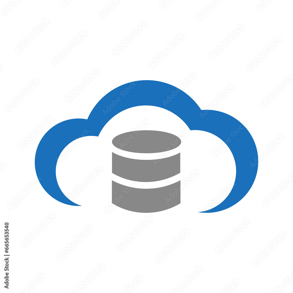 Cloud database function line icon. Cloud with server rack symbol. Cloud computing online storage. Cloud database function line icon. Cloud with server rack symbol. Cloud computing online storage.