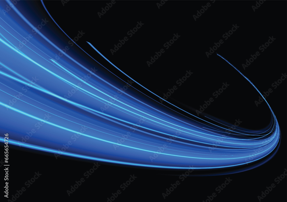 Modern abstract high-speed light motion effect on black background. vector illustration. Modern abstract high-speed light motion effect on black background. vector illustration.