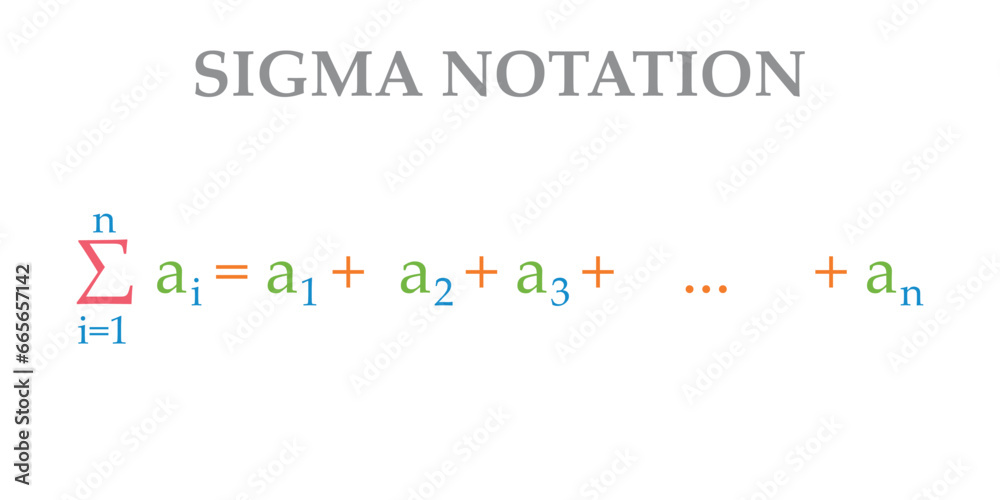 Sigma summation symbol. Math sigma sign vector. Mathematics resources ...