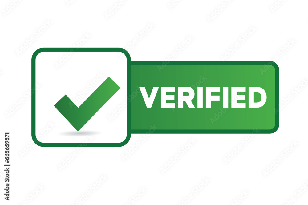 Verified square grunge checkmark icon vector stock illustration Verified square grunge checkmark icon vector stock illustration