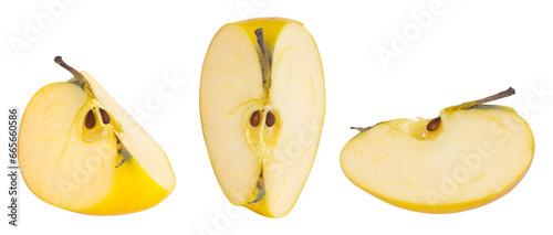 Photos Pomme coupée en quartier
