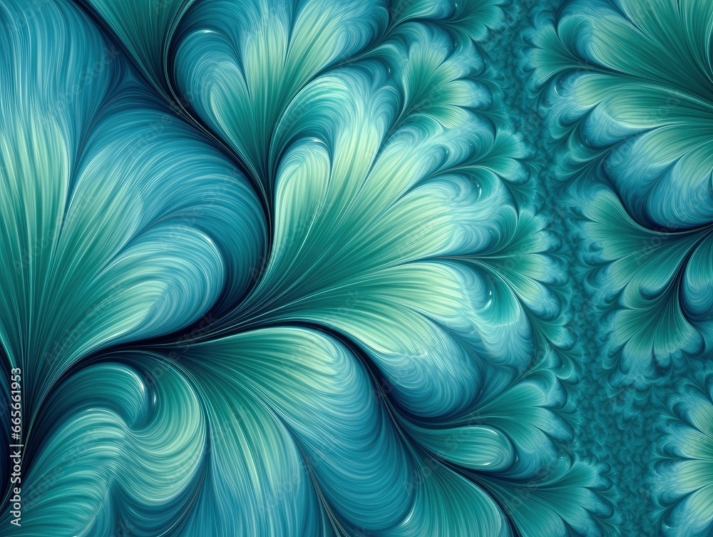 Aqua and Green psychedelic fractal. Aqua and Green psychedelic fractal.