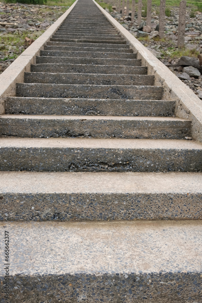 Long stairs at the pier. Long stairs at the pier.