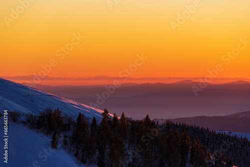 Obraz na płótnie Mount Grappa in Italy w salonie