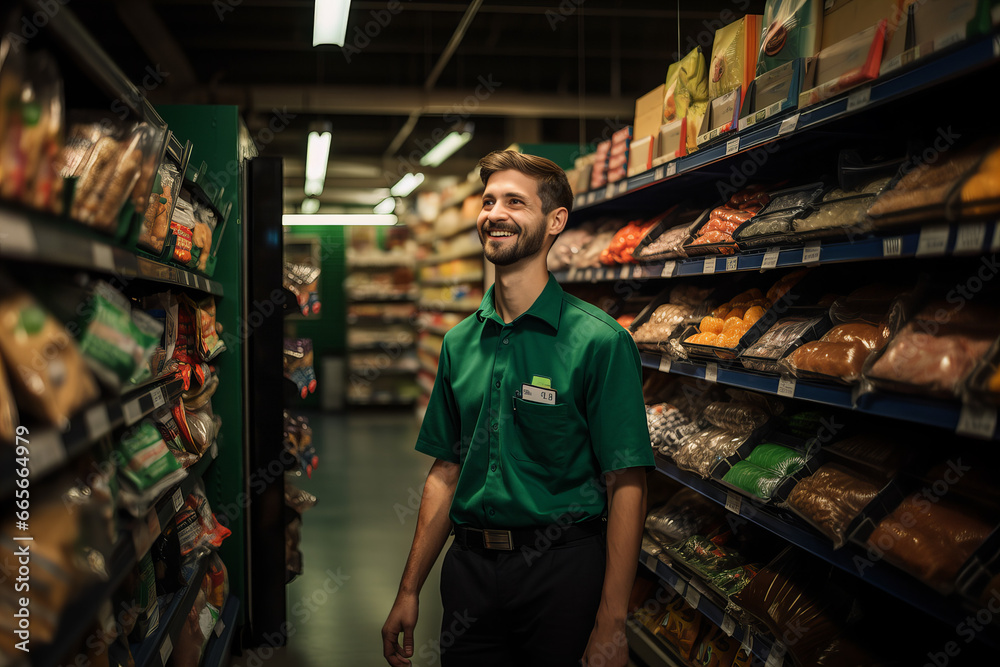 Male store manager, grocery Male store manager, grocery