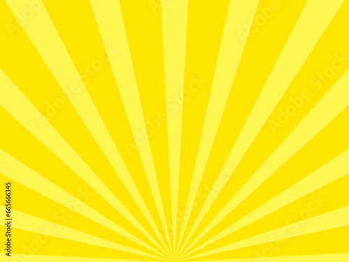 シンプルな黄色の放射状の線