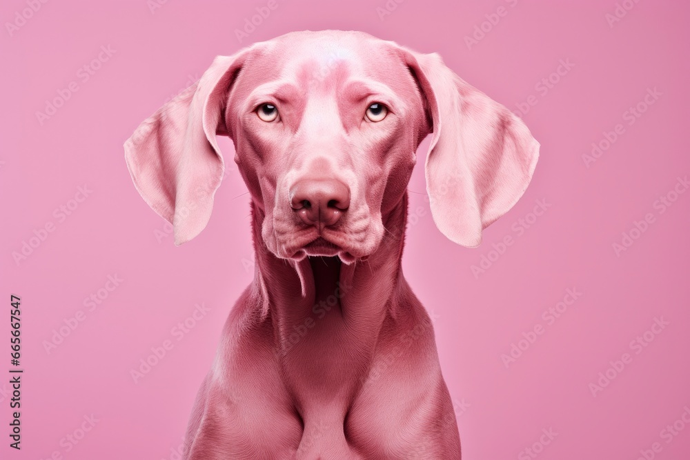 Pink colored dog on Pink Background. Pink colored dog on Pink Background.