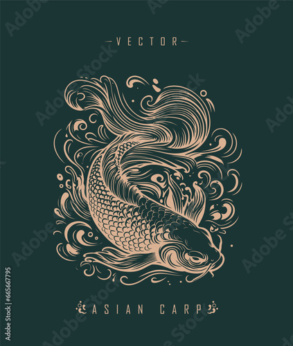 Chinese carp traditional art form	