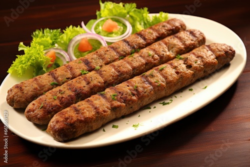 Tasty seekh kabab.