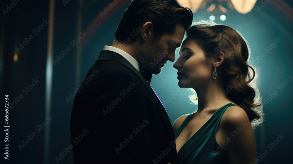 Cinematic Shot of a Couple at a Venue Cinematic Shot of a Couple at a Venue