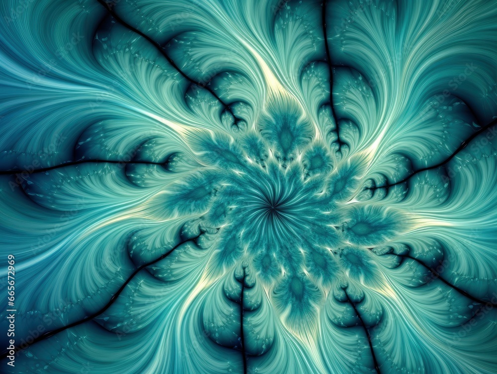 Aqua and Green psychedelic fractal. Aqua and Green psychedelic fractal.