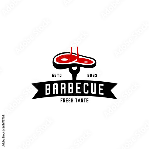 beef logo vector, beefsteak restaurant