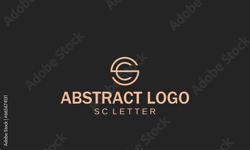 SC letter modern logo design template elements
