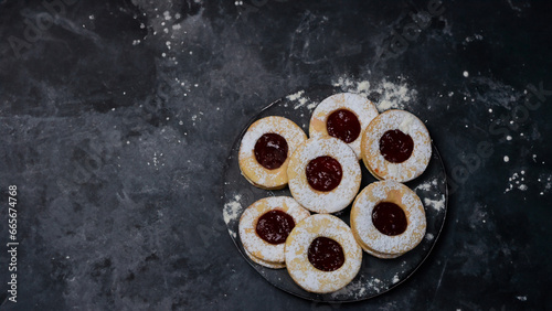 ox eyes or girelle with jam - typical Sardinian Easter sweets
 photo