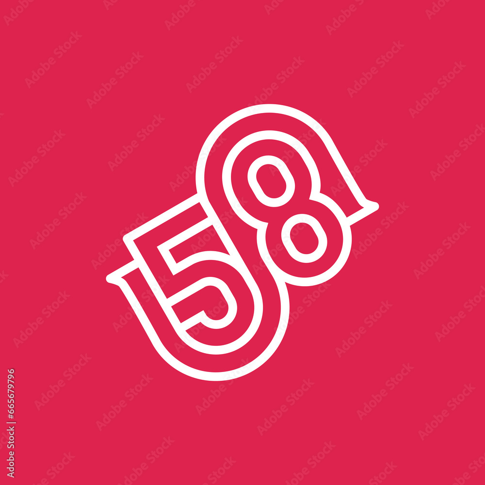 the logo consists of the letter S and number 58 combined. Outline and elegant. the logo consists of the letter S and number 58 combined. Outline and elegant.